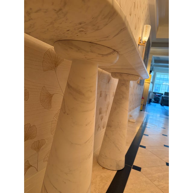 Form Los Angeles Cono Console Table in Volakas White Marble For Sale - Image 4 of 4