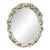 Oval Antique White and Gold Mirror by Notte Fatata, designed by Savio Firmino For Sale