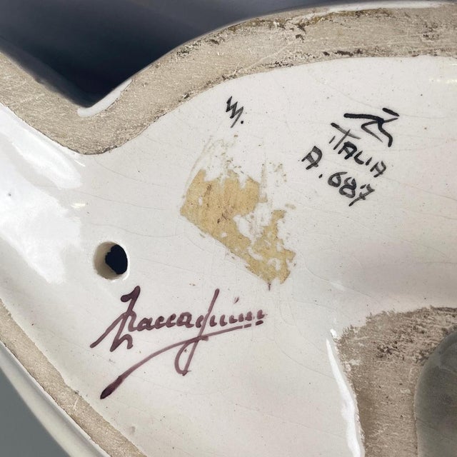 Mid-Century Italian Ceramic Sculpture of a Sea Lion by Urbano Zaccagnini, 1920s For Sale - Image 15 of 16