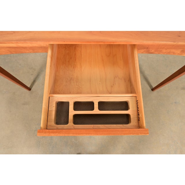 Wood Harden Furniture Arts and Crafts Shaker Solid Cherry Wood Writing Desk For Sale - Image 7 of 16