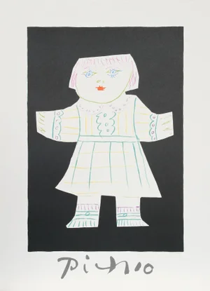 1980s "Une Poupee Decoupee" Lithograph After Pablo Picasso