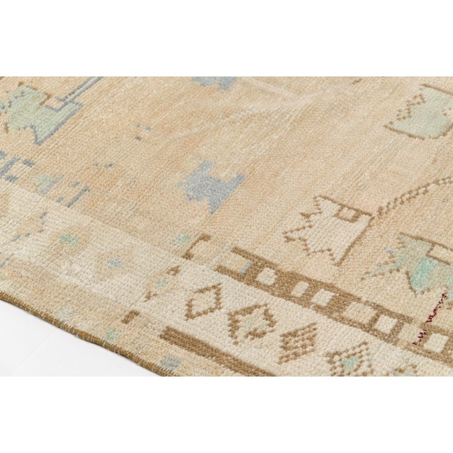 Mid 20th Century Oushak Anatolian Wool Area Carpet For Sale - Image 4 of 10