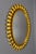 Hollywood Regency Mid-Century Gilt Metal Oval Sunburst Wall Mirror, 1950s For Sale - Image 3 of 18