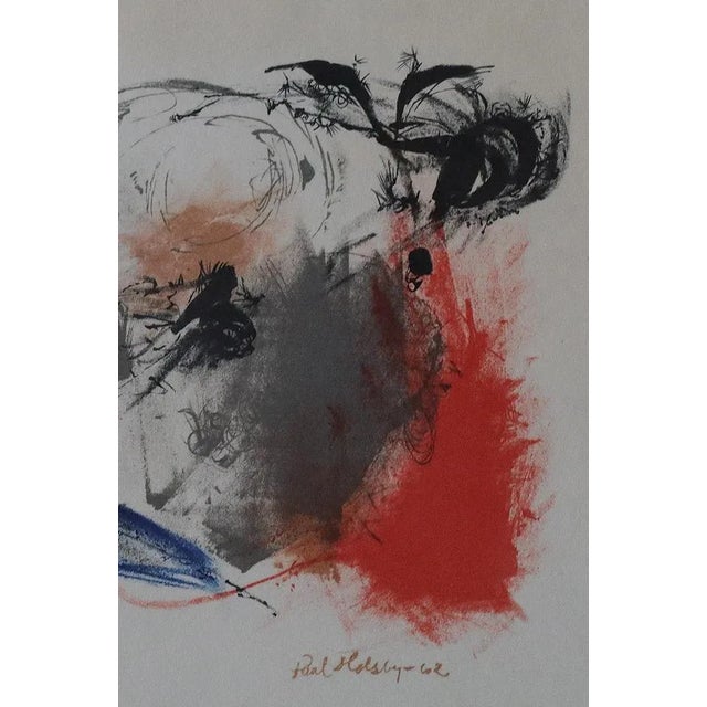 Paul Holsby, Composition, Color Lithograph, 1962, Framed For Sale - Image 4 of 5