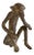 Vintage African Bronze Sitting Monkey Eating Banana For Sale