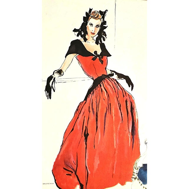 Balenciaga 1939 French Fashion Print-Balenciaga, Lanvin For Sale - Image 4 of 5