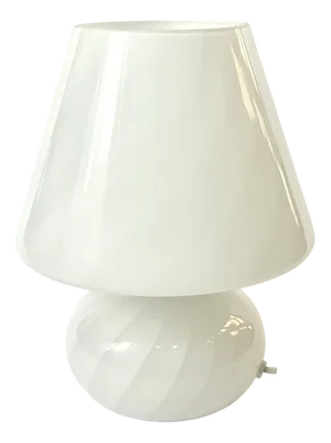 Vintage Italian Glass Mushroom Table Lamp