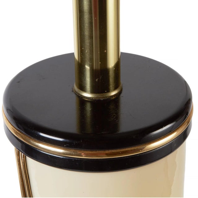 1980s Glass Table Lamp | Ivory Glass Double Light For Sale - Image 9 of 12