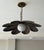 Mid-Century Modern Handmade Black Antique Brass Finish Pendant Light, Floral Metal Ceiling Light, Milk Glass Globe, Vintage Home Decor For Sale - Image 3 of 13