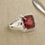 Pink Natural Tourmaline Diamond Ring 6.5 14k White Gold 5.89 TCW Certified For Sale - Image 8 of 18