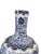 Chinoiserie Blue & White Porcelain Onion Shape Chrysanthemum Vase 21" H For Sale - Image 9 of 10