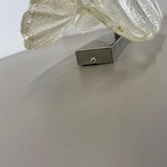 Large Murano Ice Glass Wall Light Sconce from SÖLKEN Leuchten, Germany, 1970s For Sale - Image 15 of 18
