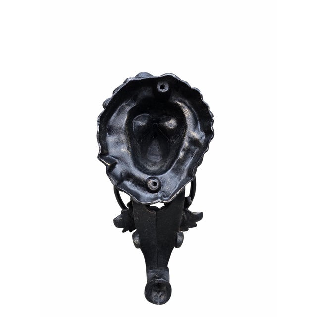 Black Traditional Lion Head Door Knocker in Cast Iron For Sale - Image 8 of 8