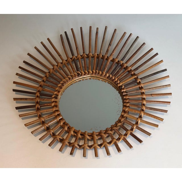 Rattan Mirror. French. Circa 1970 For Sale - Image 10 of 12
