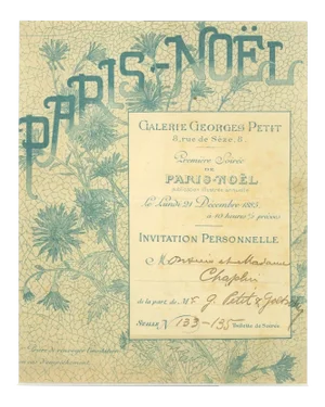 George Petit - Invitation of Premiere Soiree Paris Noel - Lithograph by George Little - 1883