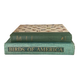 Pair of Vintage Reference Books on Birds of America For Sale