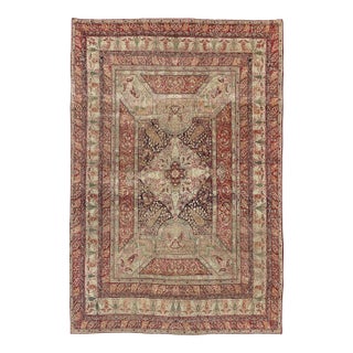 Large Antique Persian Lavar Kerman Large Rug With Incredible Details 11'6 X 16'7 For Sale