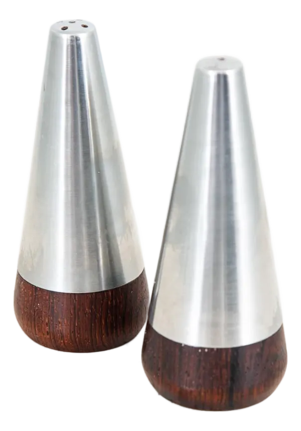 Vintage Danish Modern Salt and Pepper Shakers | Chairish