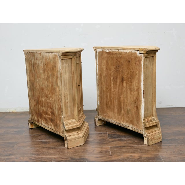 Pair of 19th Century Country French Pine Console Cabinets with Storage For Sale - Image 9 of 12