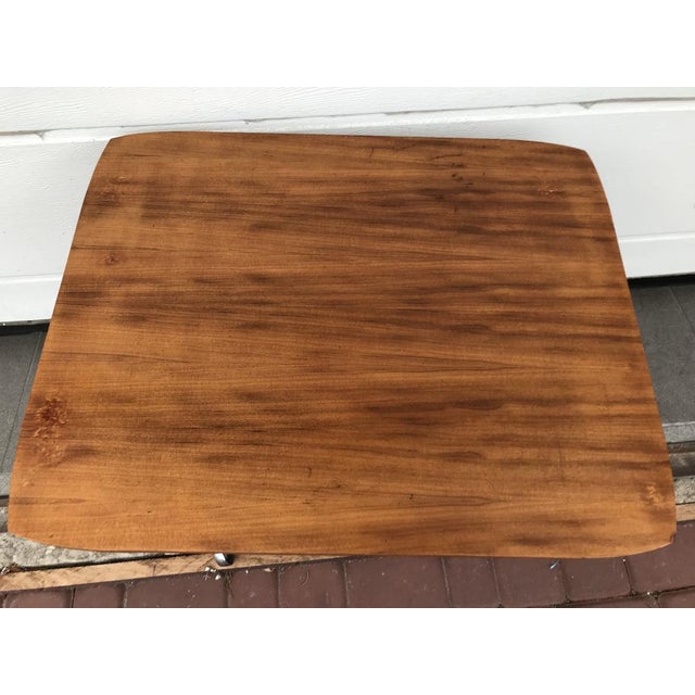 Coffee Table with a Chrome Base and Wheels, 1970s For Sale - Image 11 of 18