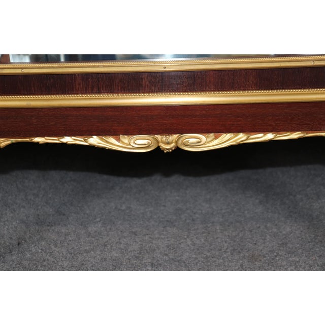 Fine Quality Charles Bernel of Paris Inlaid Dore' Bronze Marble Top Vitrine For Sale - Image 9 of 11