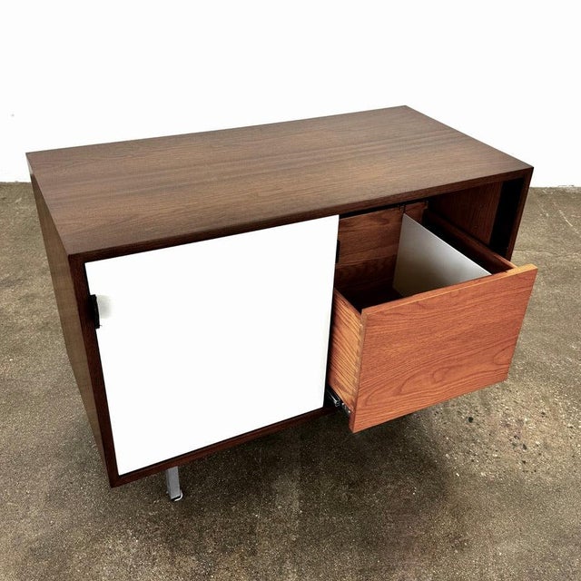 Brown Vintage Florence Knoll Petite Credenza For Sale - Image 8 of 12