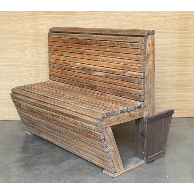 Early 20th Century Pair of Slabs Benches in Solid Pine "Mobila" For Sale - Image 13 of 18