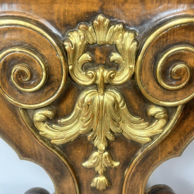 Wood 1960s Pair (2) of Ornate Wooden Table Bases Made in Italy For Sale - Image 7 of 9
