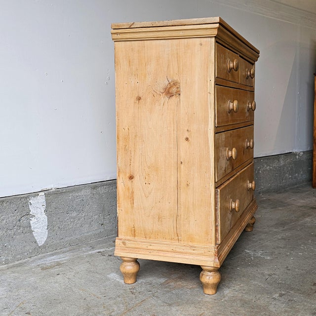 Antique English Pine Dresser Chest of Drawers - Circa 1870 For Sale - Image 4 of 9