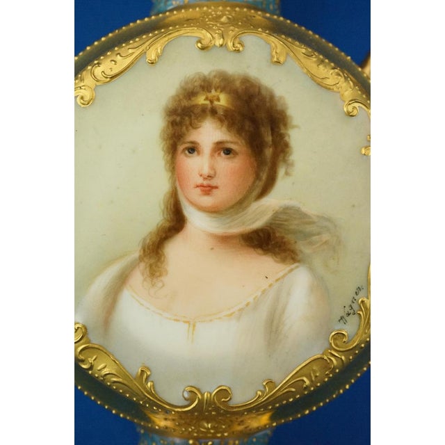 Perfume Bottle or Porcelain Vase with Gold Decorations by Radler & Pilz factory, Austria, Late 1800s For Sale - Image 14 of 18