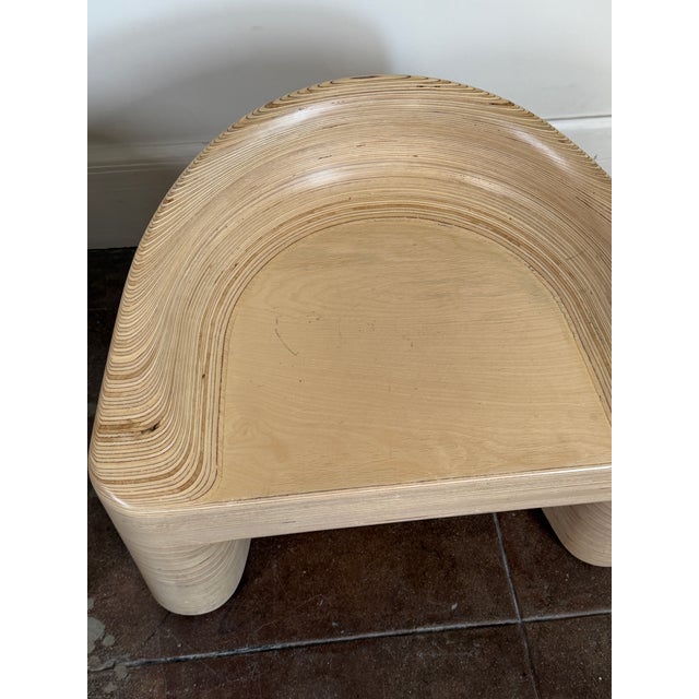 Organic Mid Century Modern Style Stacked Plywood Lounge Chairs For Sale In Los Angeles - Image 6 of 13