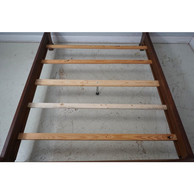 Crescent Cherry Queen Size Sleigh Bed For Sale - Image 13 of 14