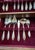 Wood Late 20th Century Oneida Arbor American Harmony Stainless Flatware Set Service for 12 Chest - 65 pcs For Sale - Image 7 of 9