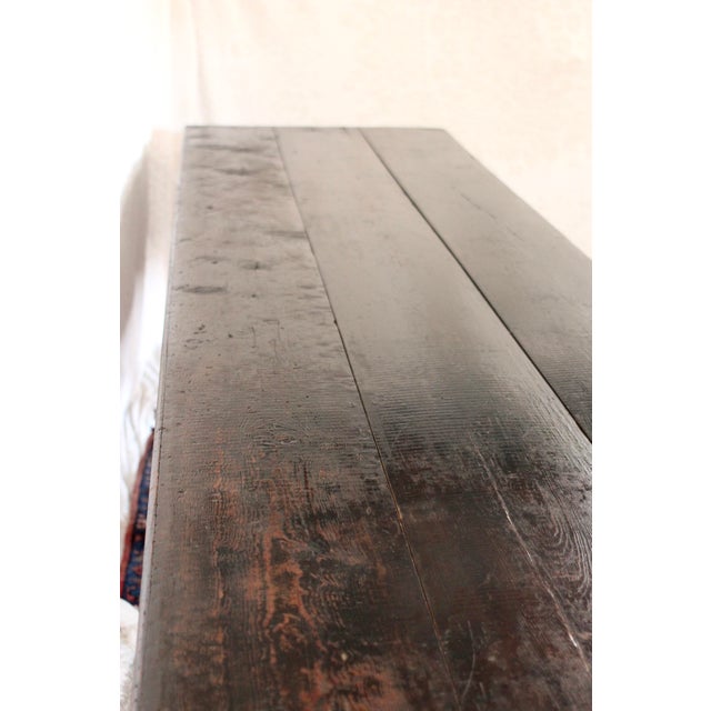 Wood Very Large Antique Farmhouse or Harvest Table For Sale - Image 7 of 18