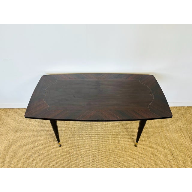 Mid-Century Modern Art Deco Dining Table in Macassar Ebony, 1940s For Sale - Image 3 of 18