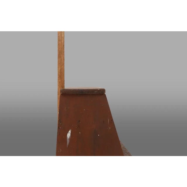 French Industrial Wooden Stepladder, 1900s For Sale - Image 6 of 13