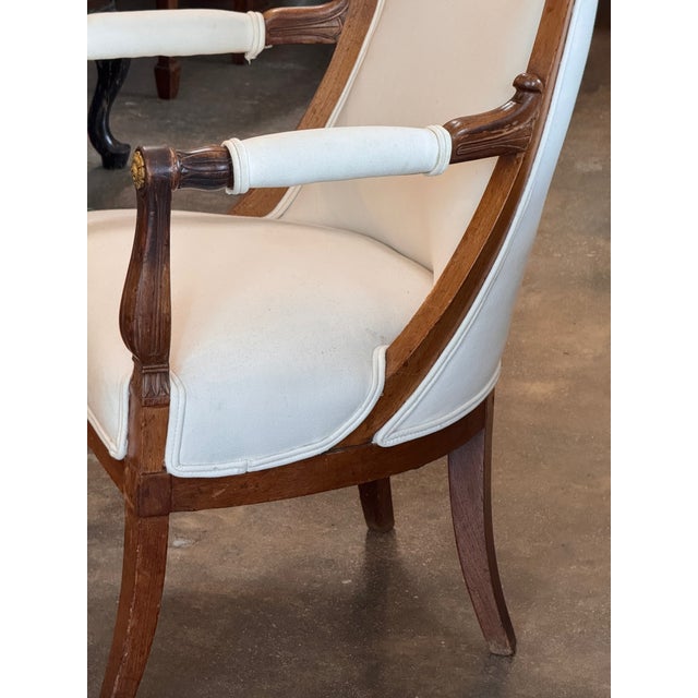 19th Century Pair of French Empire Armchairs For Sale - Image 10 of 16