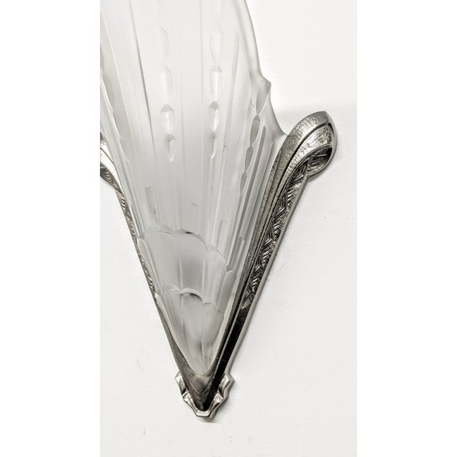 French Art Deco Wall Sconces by E.J.G. - a Pair For Sale - Image 4 of 7