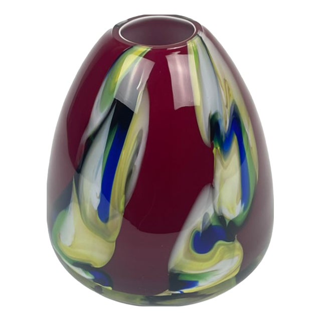 Vintage Vase from Made Murano Glass, 1980s For Sale
