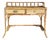 1980s British Colonial Style Burnt Bamboo and Cane Desk/ Vanity For Sale