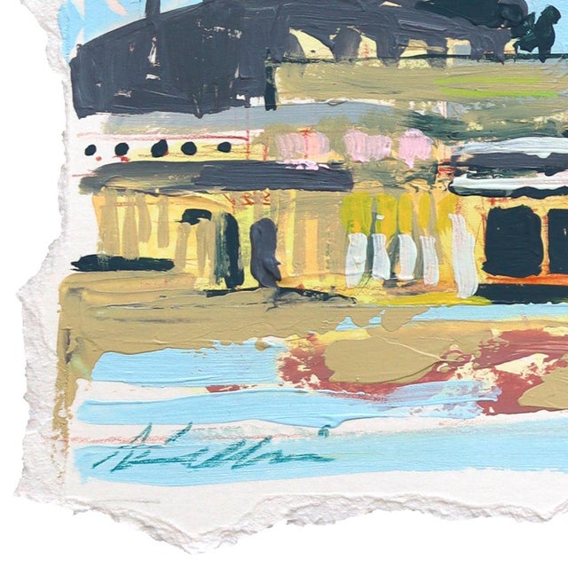 2020s Silver Lake Shops - Original La Streetscape Mixed Media Painting on Paper by Kellie Newsome For Sale - Image 5 of 6