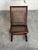 Brown Danish Modern Rocking Magazine Rack in Dark Wood and Cane Denmark 1960s For Sale - Image 8 of 8