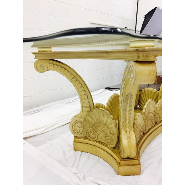 Vintage Hollywood Regency Clam Shell Table For Sale - Image 10 of 11