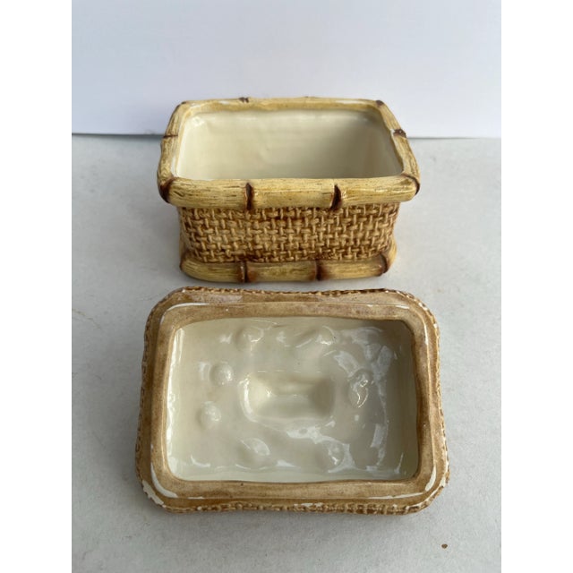 Faux Bamboo Ceramic Box For Sale - Image 6 of 10