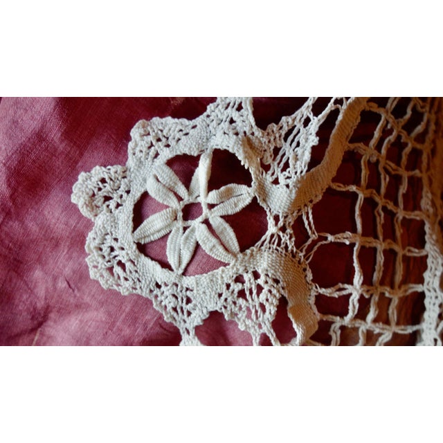 Antique Bobbin Lace Bed Throw For Sale - Image 12 of 18