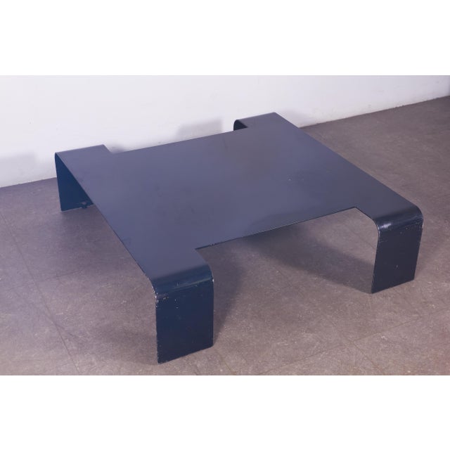Curved Metal Coffee Table from Beniamino Bonettos, 1970s For Sale - Image 11 of 11