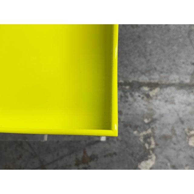 Lime Rita Konig for the Lacquer Company Belles Rives Lime Green Tray, Large For Sale - Image 8 of 12