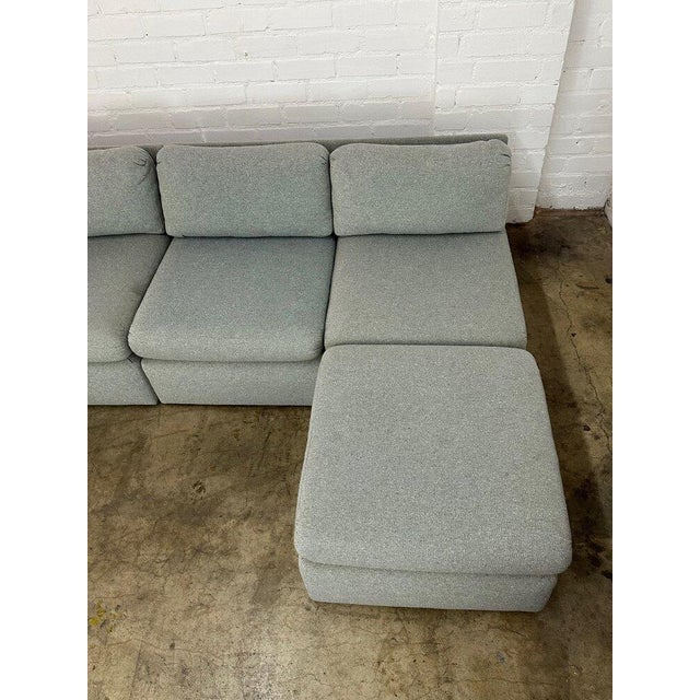 Early 20th Century Vintage Modular Sectional in Blue Chairish