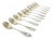W Faber & Sons Brite Cut Gilt American Coin Silver Ice Cream Spoons - Set of 10 For Sale