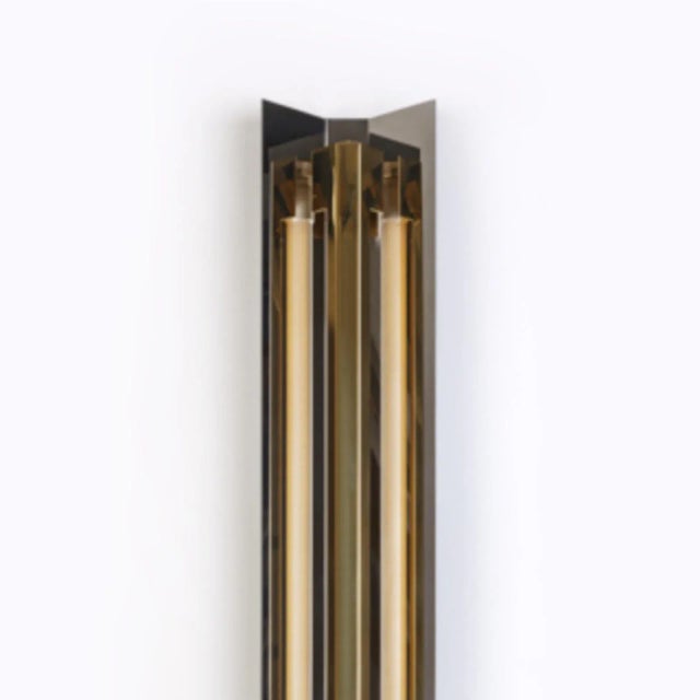 Contemporary Large Misalliance Brass Wall Light by Lexavala For Sale - Image 3 of 5